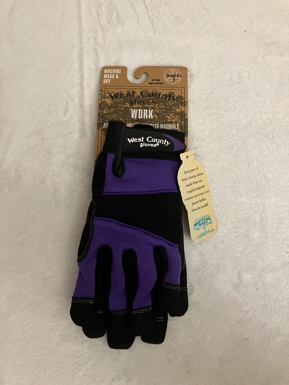 West County Women's Purple & Black Work Gloves